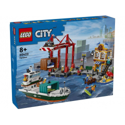 Klocki LEGO 60422 Nadmorski port ze statkiem towarowym CITY